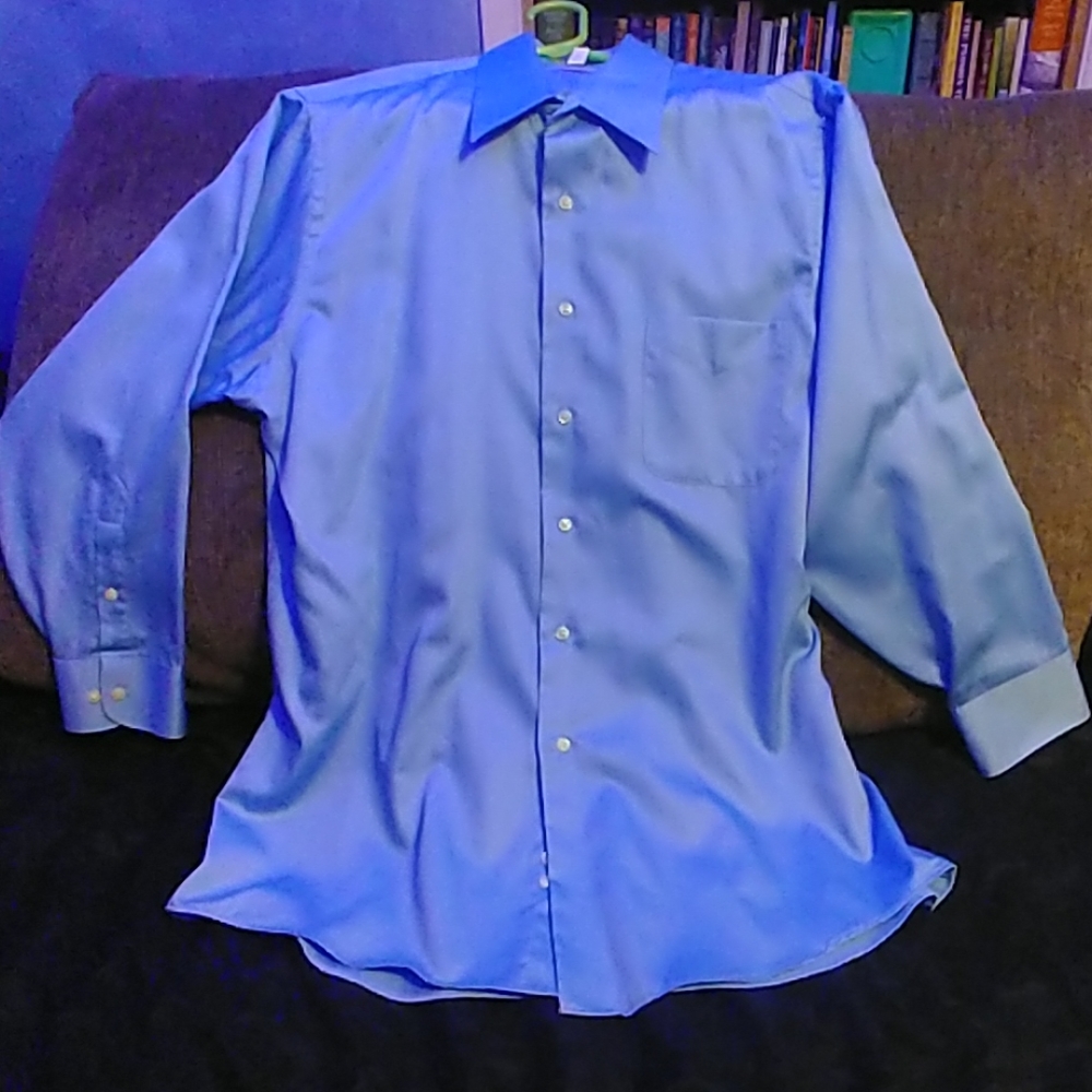 Mens Geoffrey Beene Light Blue Dress Shirt